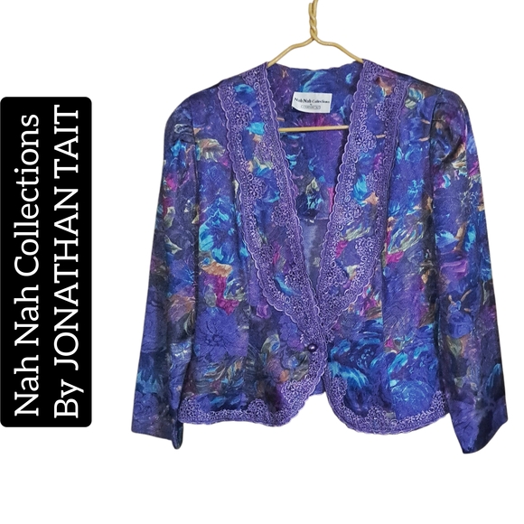 JONATHAN TAIT Jackets & Blazers - JONATHAN TAIT ~ Purple Floral Jacket.  Size: 14P
